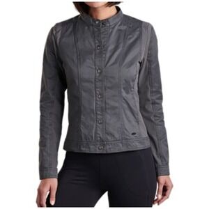 KUHL Women's L Green Button Front Jacket Lightweight Outdoor Casual Travel